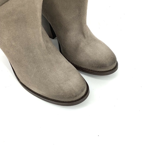 Free People Pull On Taupe Leather Heeled Boots 6.5 - Picture 3 of 8